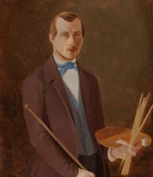 Self-Portrait by Ferdinand Von Wright Oil Painting