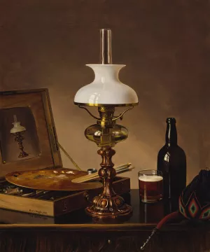 Still Life In The Atelier by Ferdinand Von Wright Oil Painting