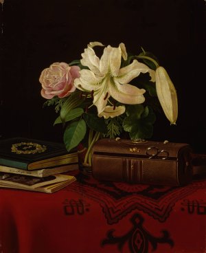 Still Life On A Lady's Worktable by Ferdinand Von Wright Oil Painting