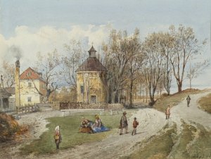 Die Brigitta-Kapelle in Wien-Brigittenau by Ferdinand Weckbrodt Oil Painting