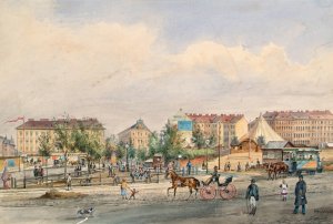 Die Wahringer Linie in Wien by Ferdinand Weckbrodt Oil Painting