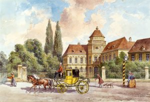 Im Althan-Palais Puthon in Wien by Ferdinand Weckbrodt Oil Painting