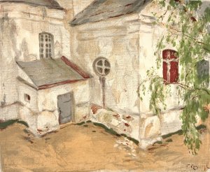 Church in Lithuania by Ferdynand Ruszczyc Oil Painting