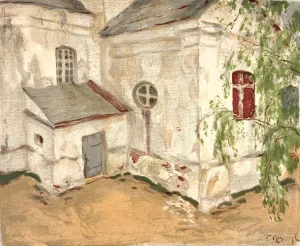 Church in Lithuania by Ferdynand Ruszczyc Oil Painting