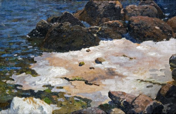 Krym, brzeg morza  by Ferdynand Ruszczyc - Hand-Painted Oil Painting Reproduction