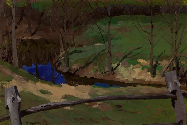 Landscape study in Bohdanow  by Ferdynand Ruszczyc - Hand-Painted Oil Painting Reproduction
