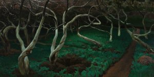 Old apple trees by Ferdynand Ruszczyc Oil Painting