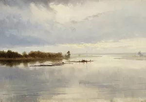 River landscape by Ferdynand Ruszczyc Oil Painting