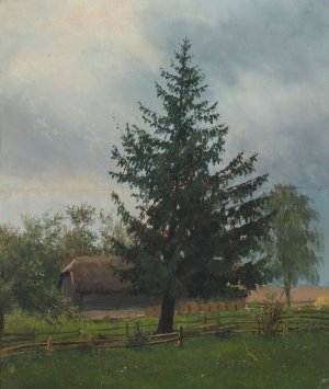 Spruce by Ferdynand Ruszczyc Oil Painting