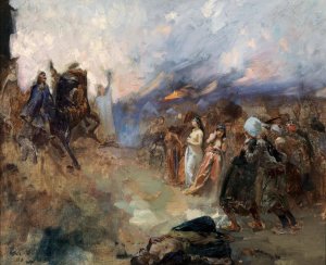 Eger ostroma by Ferencz Eisenhut Oil Painting
