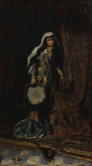 Harem Girl by Ferencz Eisenhut Oil Painting