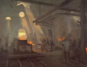 A Forge painting by Fernand-Anne Piestre Cormon