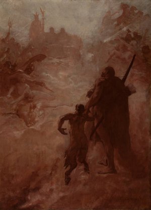 Le Satyre by Fernand Cormon Oil Painting