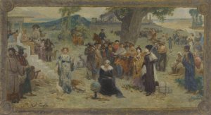 les cinq continents by Fernand Cormon Oil Painting