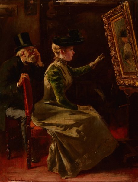 In the Artist's Studio  by Fernand De Launay - Hand-Painted Oil Painting Reproduction