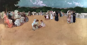 The Gardens of Luxembourg Oil painting by Fernand H. Lungren