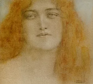 Etude de Femme by Fernand Khnopff Oil Painting