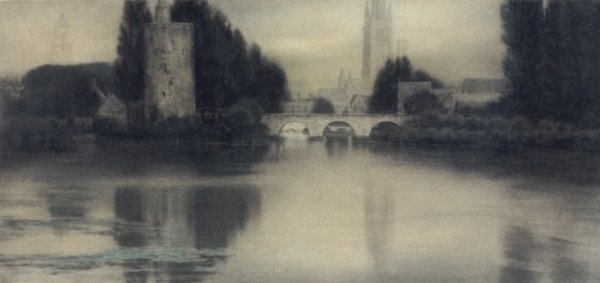 Main Product Photo of Le Lac D'Amour, Bruges Painting by Fernand Khnopff