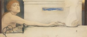 The Offering by Fernand Khnopff Oil Painting
