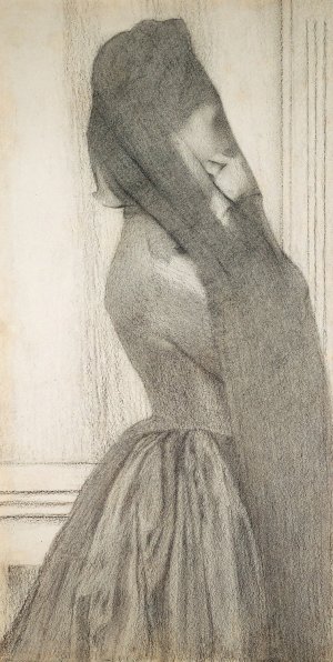 The Veil by Fernand Khnopff Oil Painting
