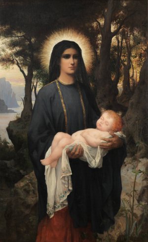 Muttergottes mit Jesukind by Fernand Lematte Oil Painting