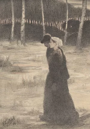La Promise Oil painting by Fernand Louis Gottlob