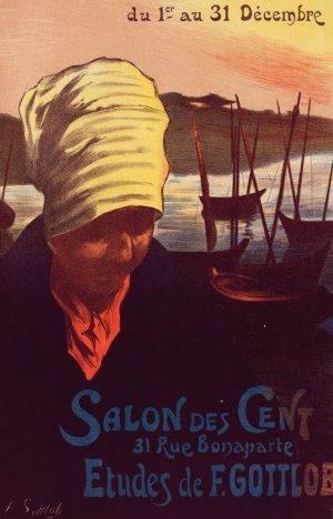 Salon des Cent by Fernand Louis Gottlob Oil Painting