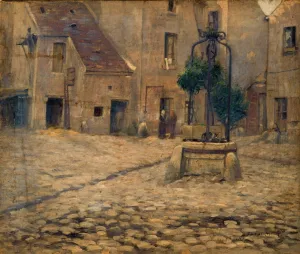 La cour de l'hotel Saint-Adrien, 264, rue Saint-Jacques by Fernand Maillaud Oil Painting