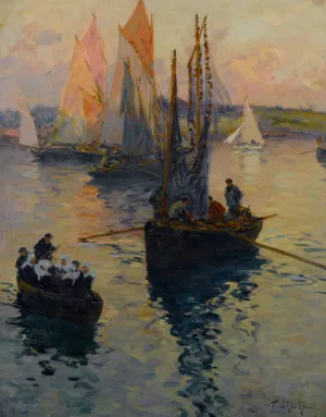 Bateaux Bretons by Fernand Marie Legout-Gerard - Oil Painting Reproduction