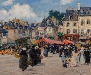 Marche a Lamballe by Fernand-Marie-Eugene Legout-Gerard Oil Painting
