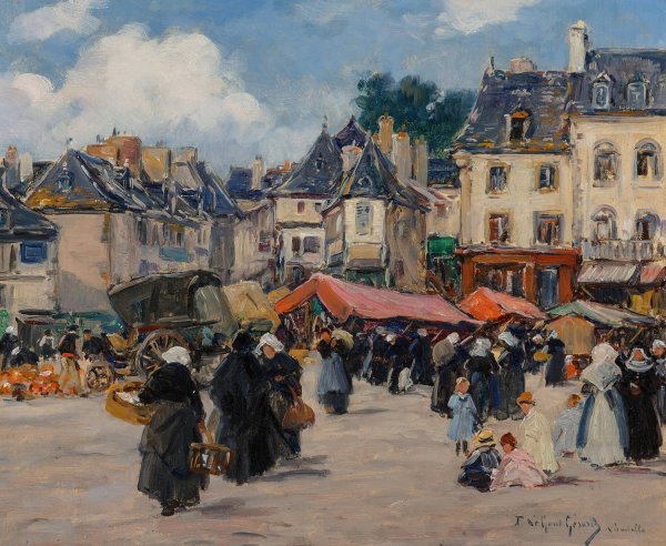 Marche a Lamballe by Fernand-Marie-Eugene Legout-Gerard - Hand-Painted Oil Painting Reproduction