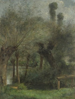 Etang de Jouy-le-Comte pres de l'Isle-Adam by Fernand Pelez Oil Painting