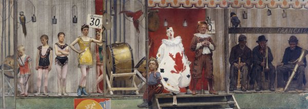 Grimaces et misere - Les Saltimbanques  by Fernand Pelez - Hand-Painted Oil Painting Reproduction
