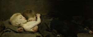 Un nid de misere by Fernand Pelez Oil Painting