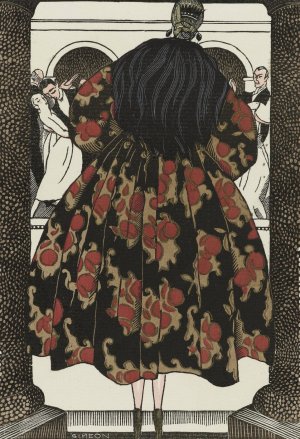 Le plaisir a la mode ; Manteau du soir, en tissu de Bianchini by Fernand Simeon Oil Painting