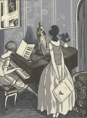 Piano et chant by Fernand Simeon Oil Painting