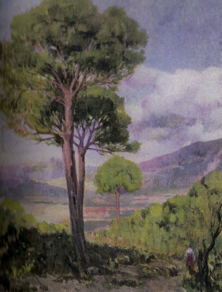 Main Product Photo of Paisaje con Arbol Painting by Fernando Cabrera Canto
