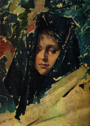 Retrato de Mujer by Fernando Cabrera Canto Oil Painting