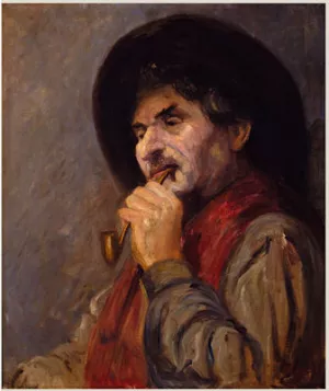 Viejo con Pipa by Fernando Cabrera Canto Oil Painting