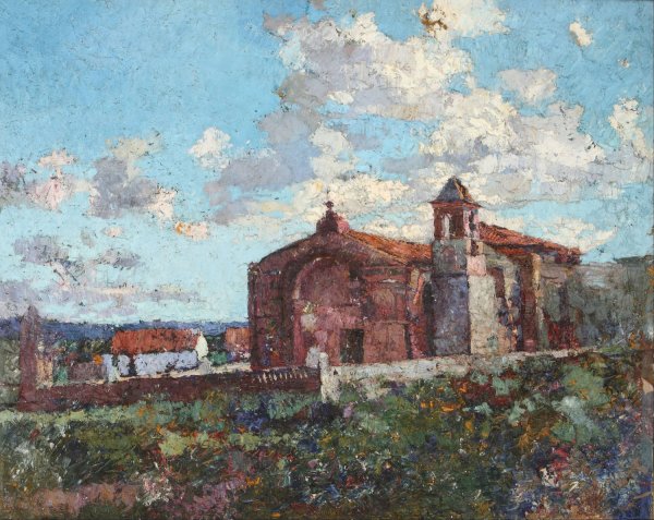 Capilla de Ischilin  by Fernando Fader - Hand-Painted Oil Painting Reproduction