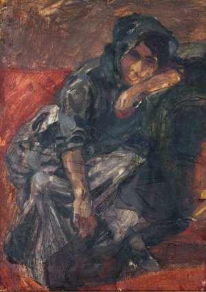 Estudio de mujer o Retorno al hogar by Fernando Fader Oil Painting
