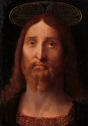 Head of Christ by Fernando Yanez De La Almedina Oil Painting