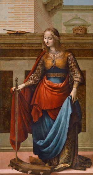 Saint Catherine by Fernando Yanez De La Almedina Oil Painting