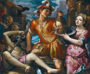 The Beheading Of Saint John The Baptist by Ferraù Fenzoni Oil Painting