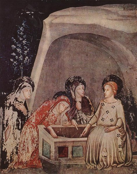 Three Women at the Tomb by Ferrer Bassa - Hand-Painted Oil Painting Reproduction