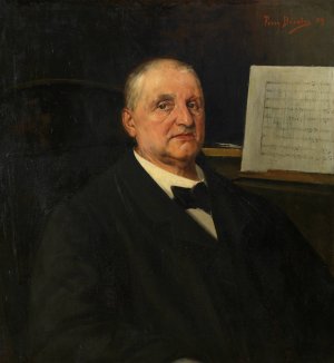 Anton Bruckner, Komponist by Ferry Beraton Oil Painting