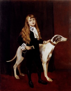 Young Girl with a Greyhound