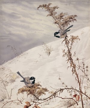 August by Fidelia Bridges Oil Painting