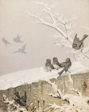 January II by Fidelia Bridges Oil Painting