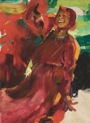 Laughing Girl by Filipp Malyavin Oil Painting